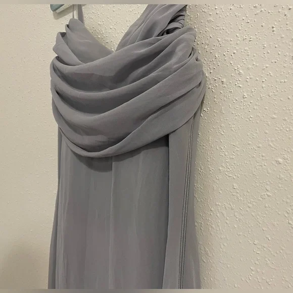Lulu’s Captivated Light Grey Cowl Neck Maxi Dress - Size 6 - Picture 4 of 15